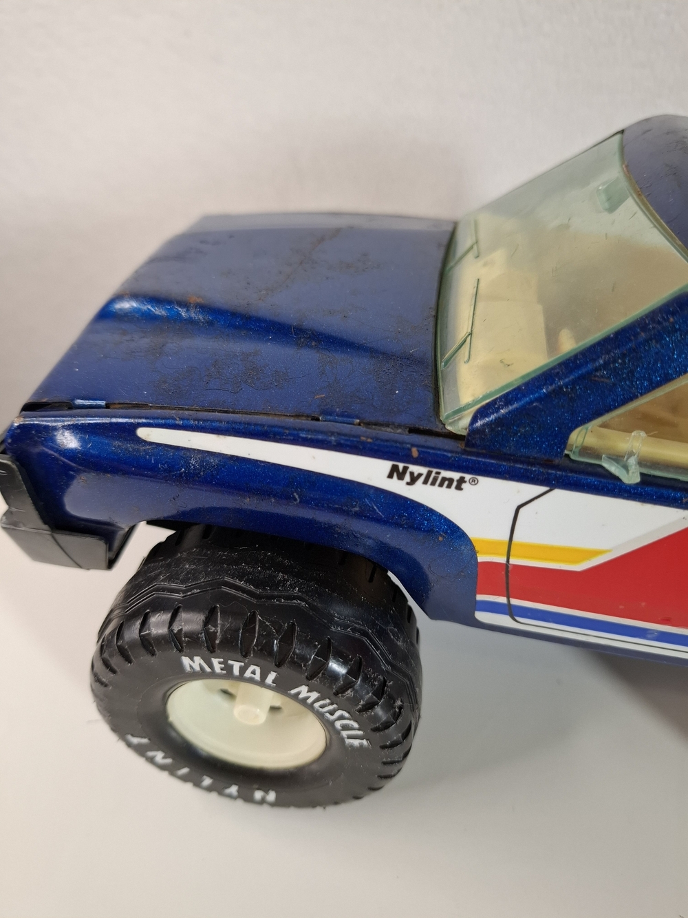 Vintage 90's Blue Red 4x4 Toy Pickup Truck - Kids Toy - Picture 8 of 11